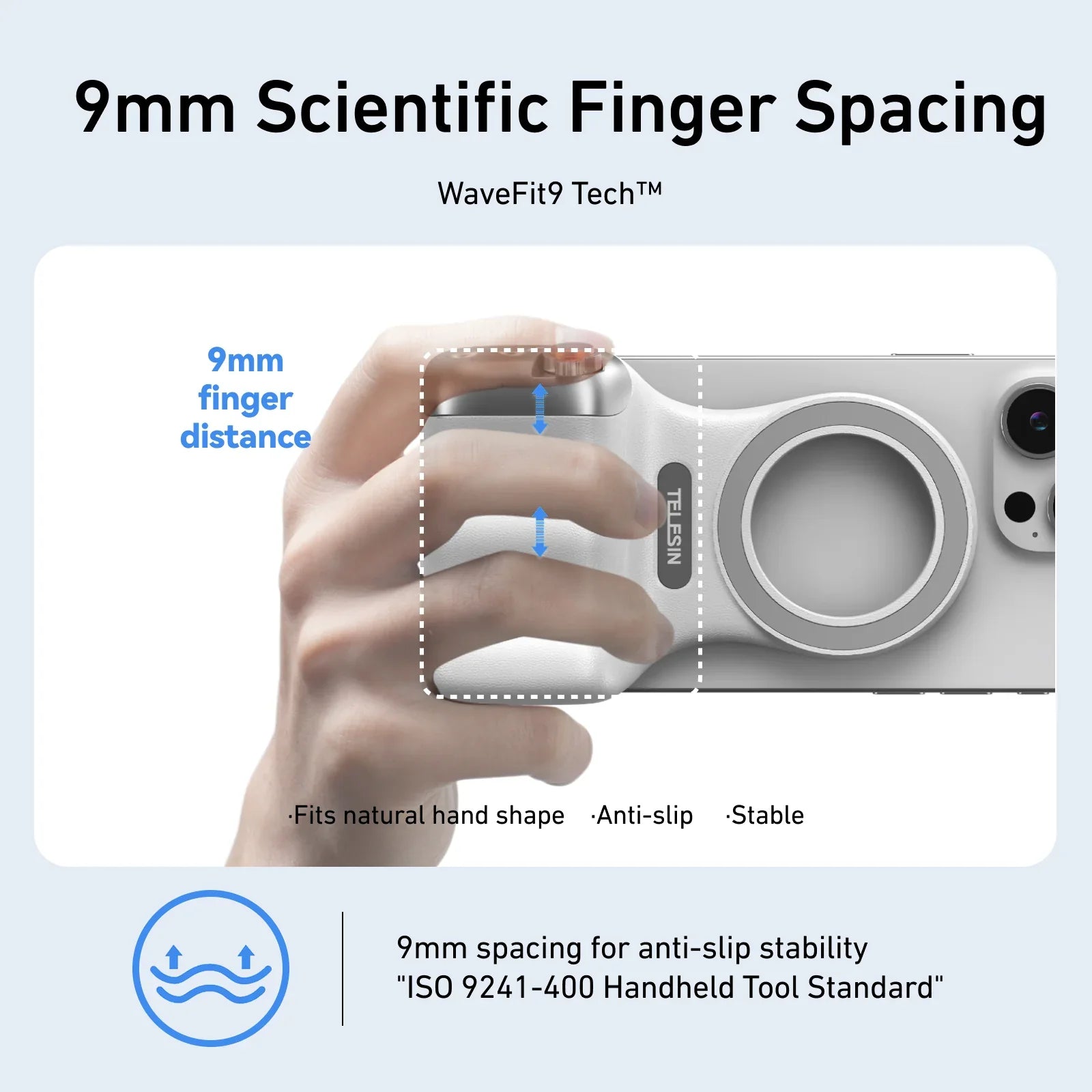 Telesin Fun Shot Magnetic Phone Grip | Shooting Aid for Apple, Xiaomi, OnePlus & More