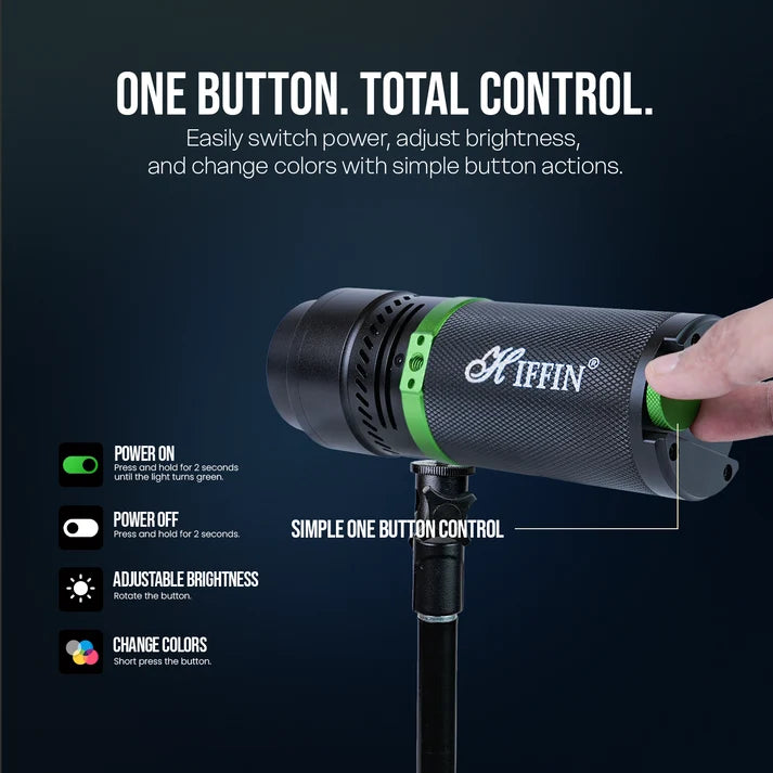 G-Flash PRO RGB 30W LED Video Light 5000mAh USB-C CRI95+ 4 Colors Fan Portable - image 2