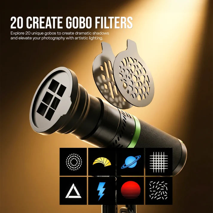 G-Flash PRO RGB 30W LED Video Light 5000mAh USB-C CRI95+ 4 Colors Fan Portable - image 3
