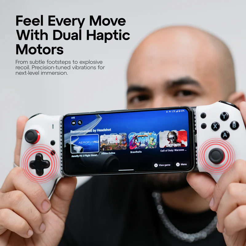 Headshot Pro Mobile Gaming Controller – Zero Lag, Hall Effect Joysticks, Pass-Through Charging (Android/iOS) (Limited Stock)