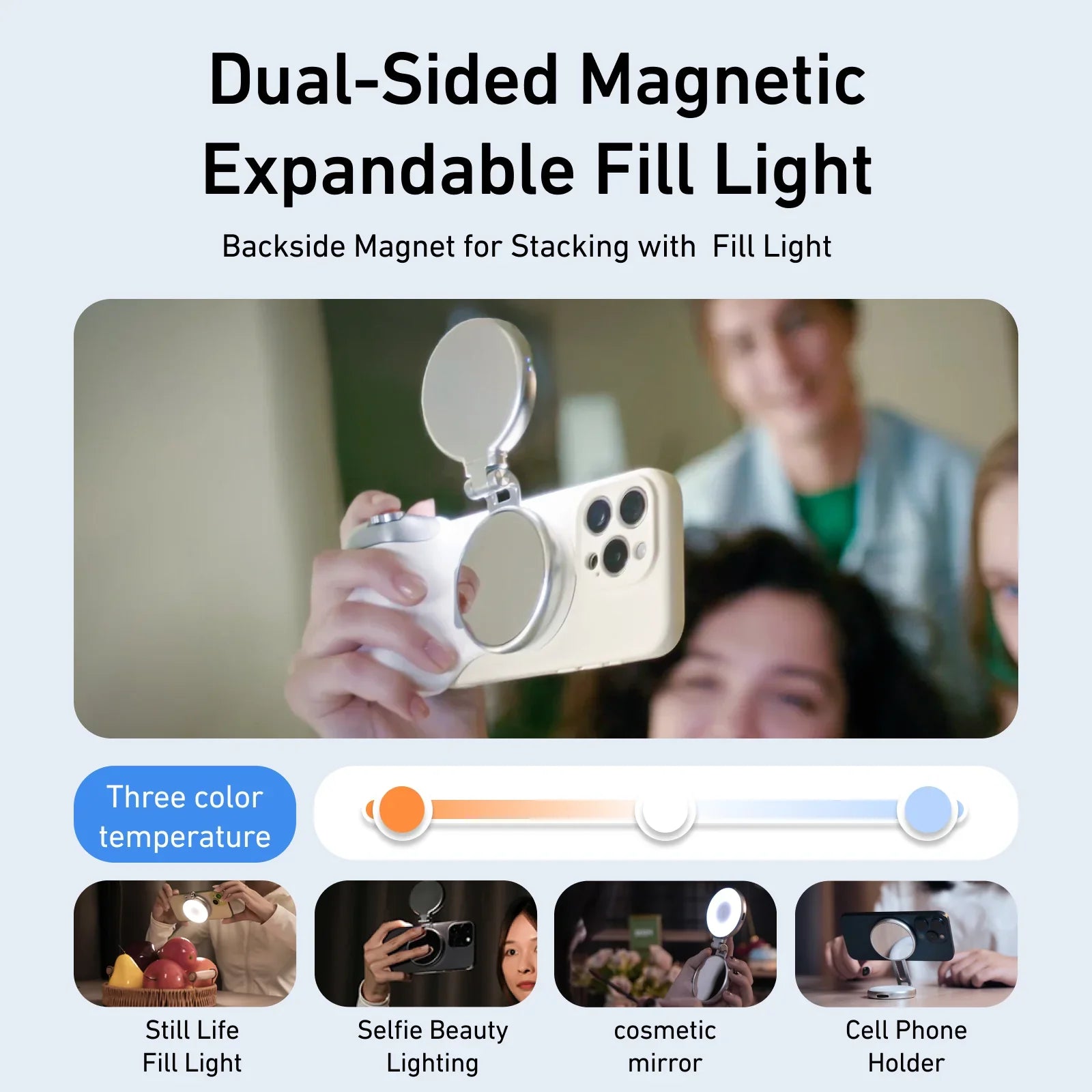 Telesin Fun Shot Magnetic Phone Grip | Shooting Aid for Apple, Xiaomi, OnePlus & More