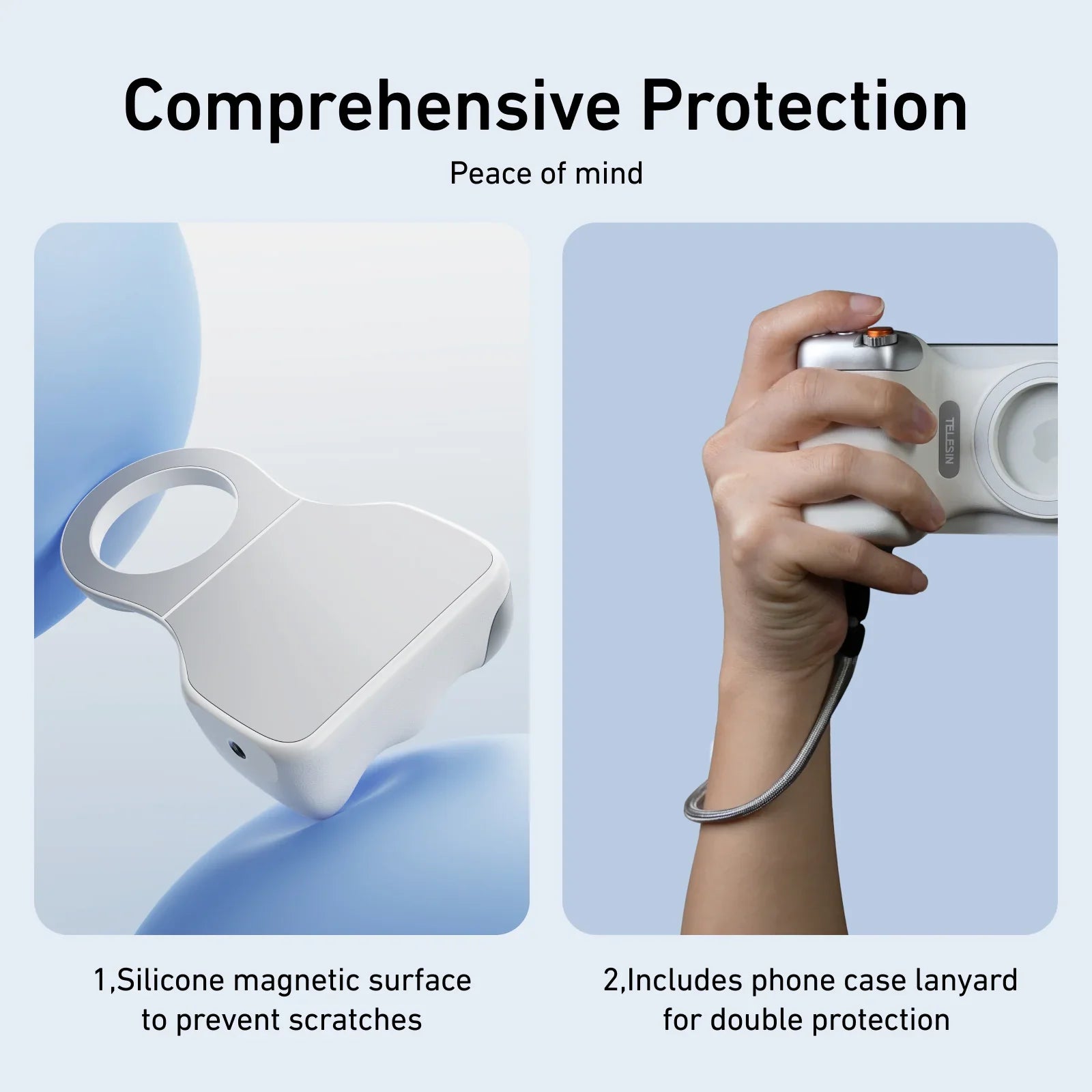 Telesin Fun Shot Magnetic Phone Grip | Shooting Aid for Apple, Xiaomi, OnePlus & More