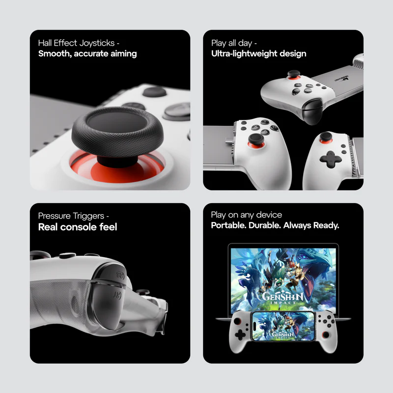 Headshot Pro Mobile Gaming Controller – Zero Lag, Hall Effect Joysticks, Pass-Through Charging (Android/iOS) (Limited Stock)